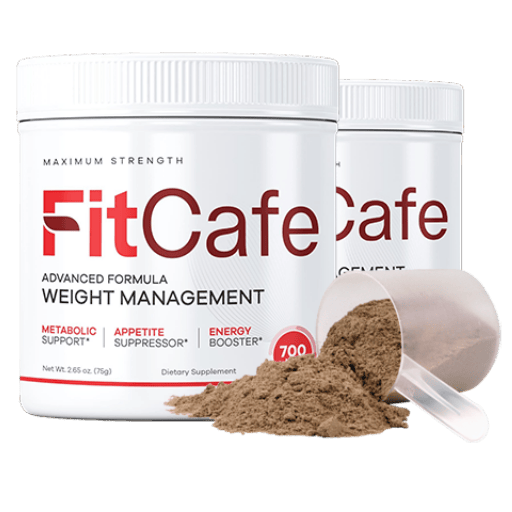 FitCafe coffee-based weight support supplement bottles with natural powder